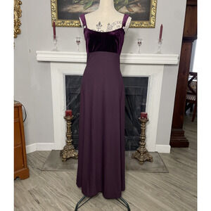 Betsy and Adam by Jaslene Sleeveless Purple Maxi Dress Small NO SIZE TAG